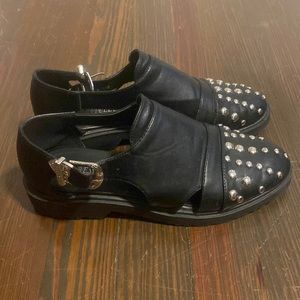 Leather alternative flats